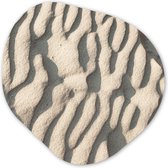 Décoration murale Organique - Décoration murale Plastique - Peinture Organique - Plage - Sable - Été - 40x40 cm - Forme miroir asymétrique sur plastique