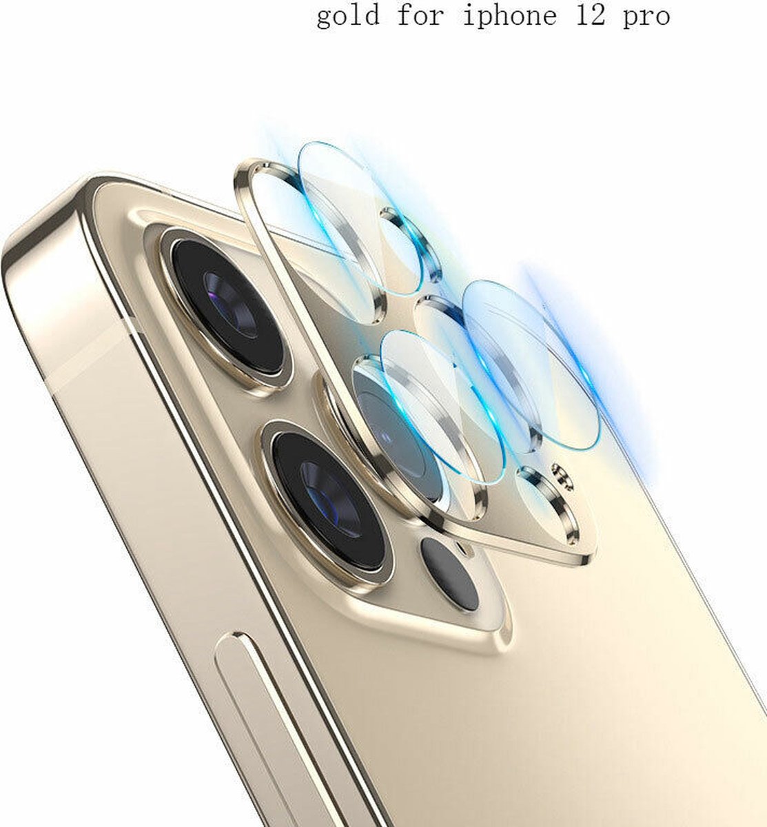 Camera Lens Glass Protector Geschikt voor: Apple iPhone 12 Mini - Goud