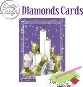 Dotty Designs Diamond Cards - 3 Candles with Flowers