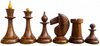 Afbeelding van het spelletje Queen's Gambit Schaakstukken - Antiek buxus + Geeboniseerd hout - Nr: #6
