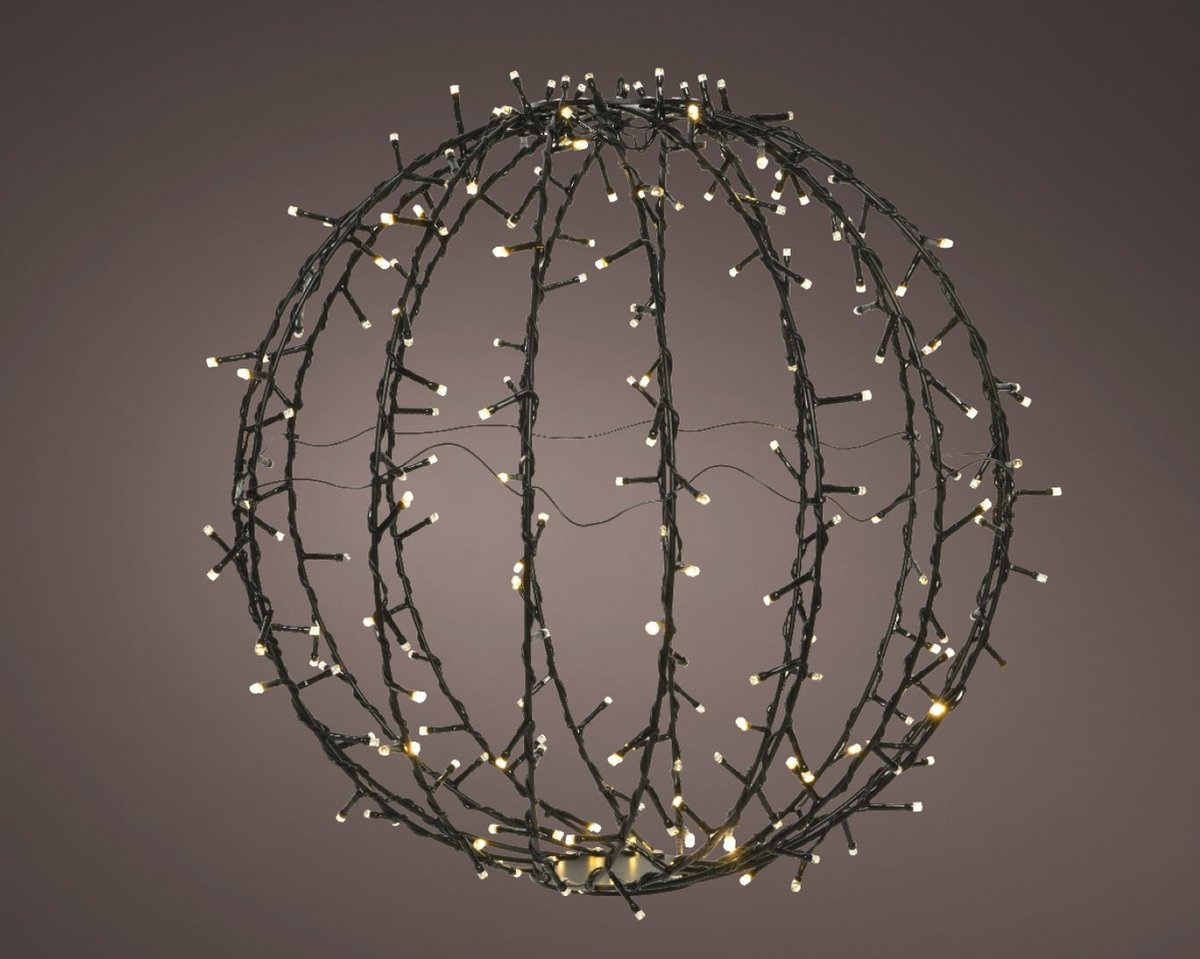 LED kerstverlichting met dansende lichten, 48 cm, zwart en kleurveranderend.