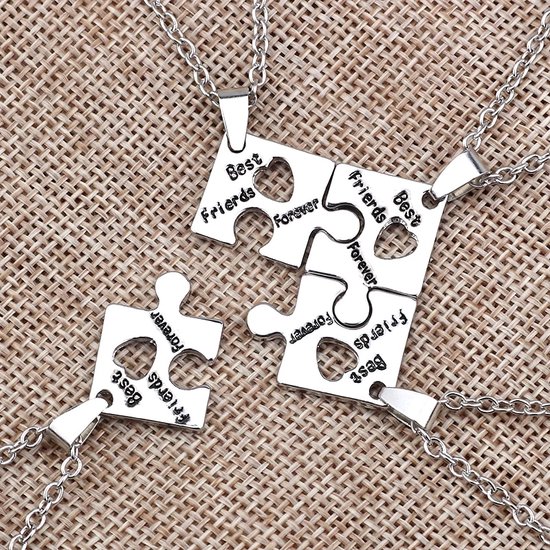 Gegraveerde Best Friends Creatieve Gezamenlijke Vriendschapsketting - Cadeaus Voor Kinderen