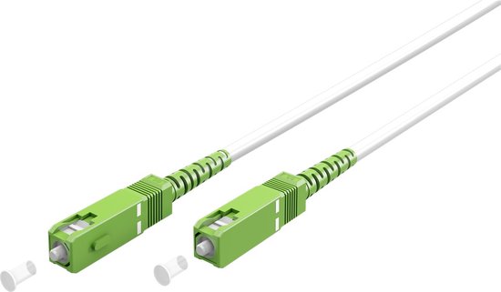 Câble fibre optique Goobay (FTTH), Monomode (OS2) White, blanc (Simplex), 1 m