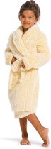 Fluffy badjas kind – kinderbadjas zacht geel – meisjes – warm & dik fleece – Rebelle – maat 104