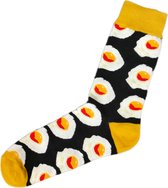 Vrolijke Sokken - Sunny Side Up - One Size (mt 37 - 44) - grappige sokken  met print