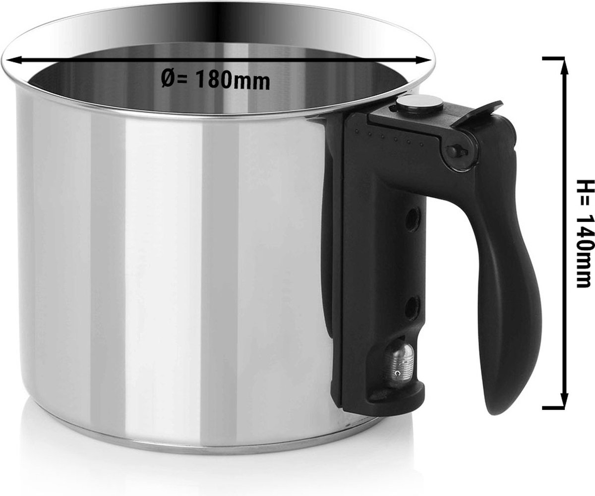 Poêle à double paroi Ø 16 cm Poêle au bainmarie Bac bainmarie Bac à lait