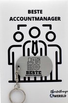 accountmanager Sleutelhanger inclusief kaart – accountmanager cadeau – account manager - Leuk kado voor je vriend om te geven - 2.9 x 5.4CM