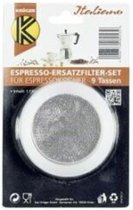 KARL KRÜGER onderdelenset espressomachine 12 kopjes filter afdichtring ring