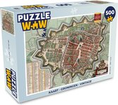Puzzel Kaart - Groningen - Vintage - Legpuzzel - Puzzel 500 stukjes