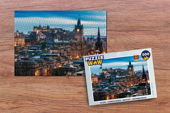 Puzzle Klok - Bâtiments - Nuit - Édimbourg - Puzzle - Puzzle 500 pièces