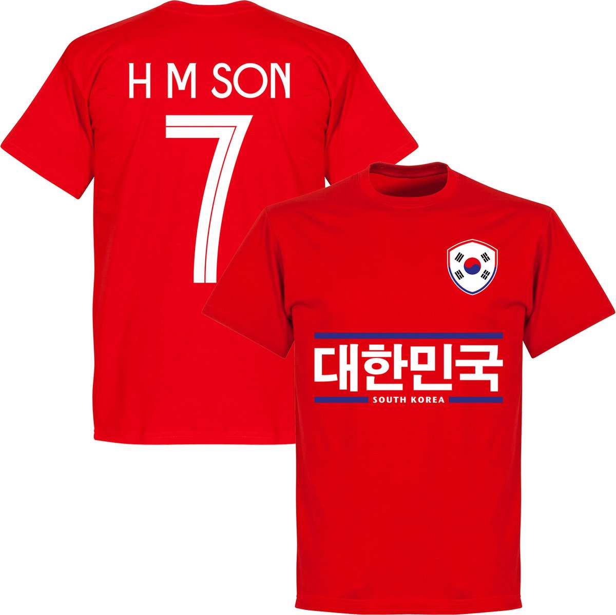 Zuid Korea Son 7 Team T-Shirt - Rood - 4XL