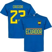 Ecuador Caicedo 23 Team T-Shirt - Blauw - 4XL