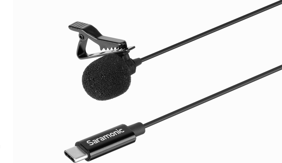 Saramonic LavMicro U3A, lavalier microfoon met 2 meter kabel met USB-C aansluiting voor telefoons/computers