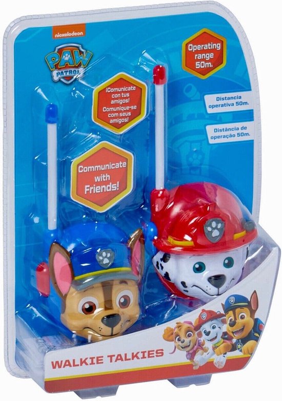 Paw Patrol Chase en Marshall Walkie Talkie Set bol