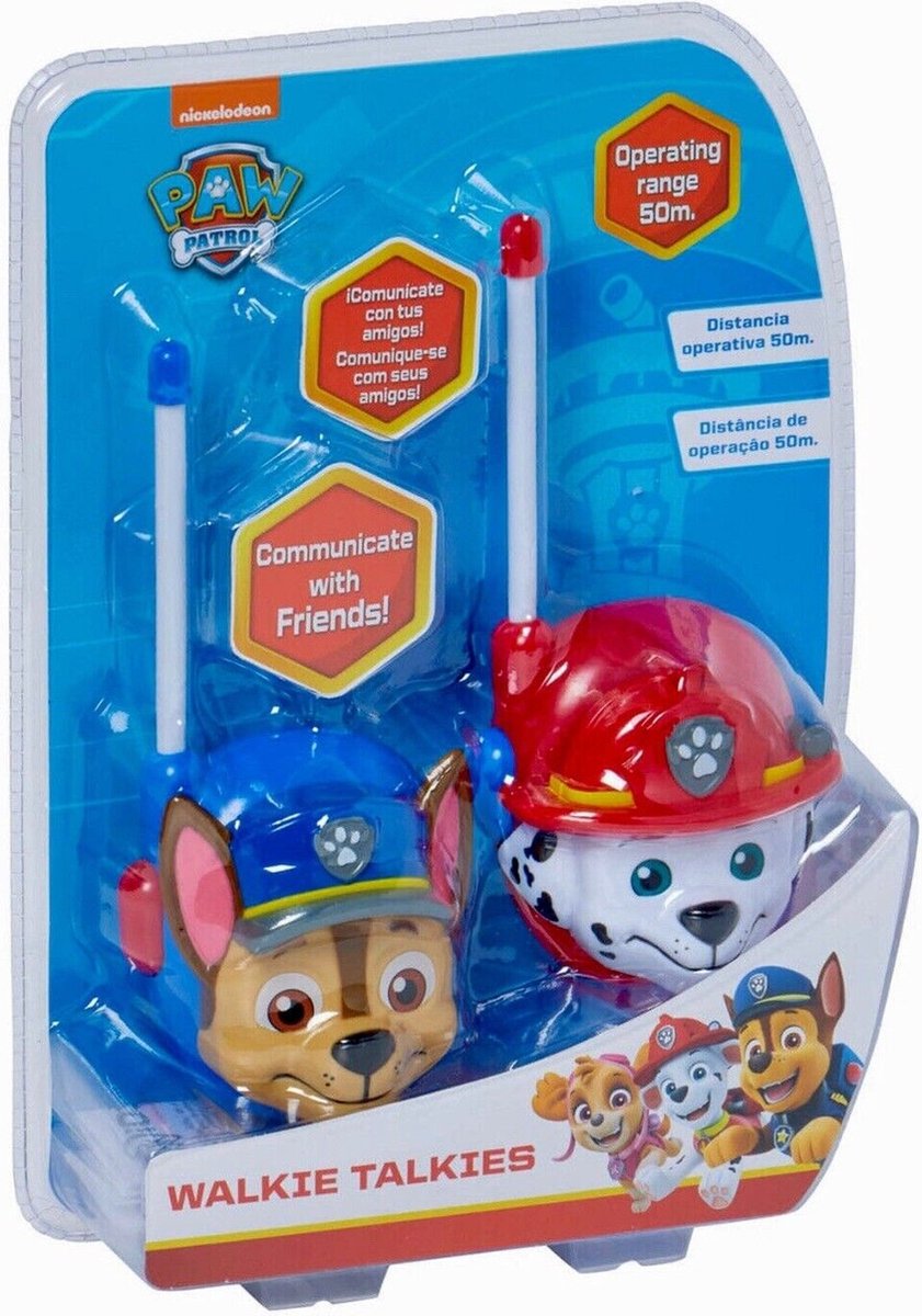 Paw Patrol Chase en Marshall Walkie Talkie Set bol