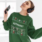 Foute Kersttrui Candy Cane - Met tekst: Kutkerst - Kleur Groen - ( MAAT 3XL - UNISEKS FIT ) - Kerstkleding voor Dames & Heren