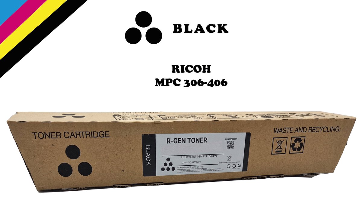 Toner Ricoh MP C306 / 307 / 406 Black – Compatible