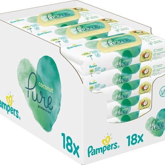Pampers Pure Coconut Billendoekjes - 756 doekjes | bol.com