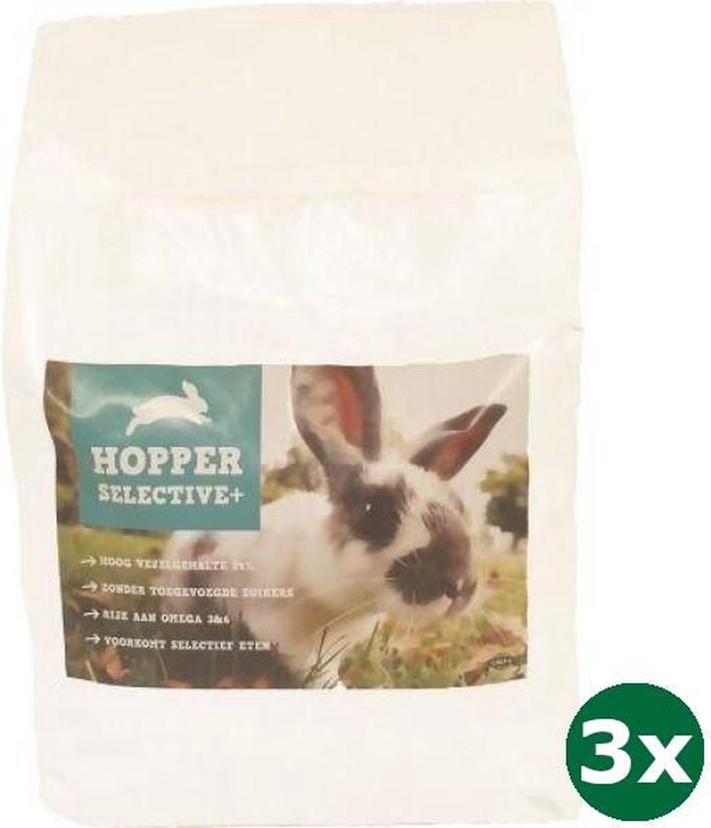 3x3,5 kg Hopper selective konijnenvoer