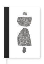 Notitieboek - Schrijfboek - Minimalisme - Abstract - Design - Notitieboekje klein - A5 formaat - Schrijfblok