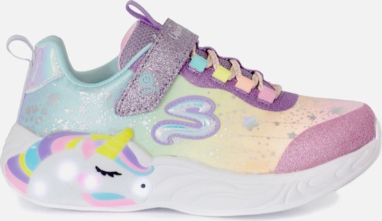 Foto: Skechers s lights unicorn dreams meisjes sneakers paars multicolour maat 30