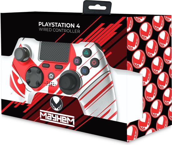 X Rocker - Playstation 4 controller - Met Draad - Rood - Wit - Monsoon ...