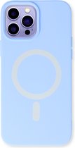 Casemania Hoesje Geschikt voor Apple iPhone 13 Pro Blauw - Magnetische Siliconen Back Cover