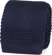 Suitable - Knitted Stropdas Navy TK-01 - Luxe heren das van 100% Polyester - Effen