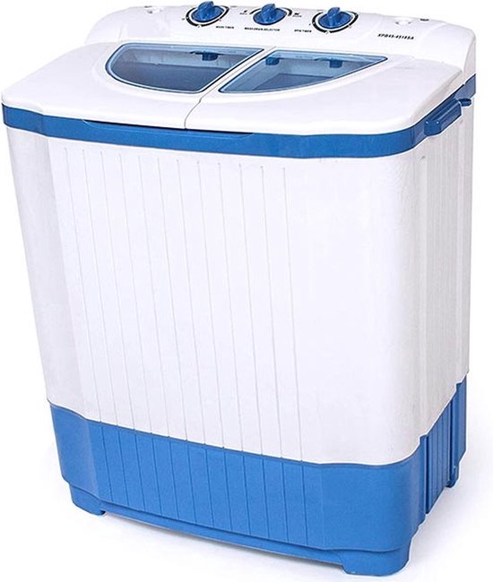 woensdag College impliciet Crohill Mini wasmachine met trommel - 5KG Wascapaciteit - Centrifuge - Wit  | bol.com