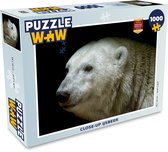 Puzzel Close-up ijsbeer - Legpuzzel - Puzzel 1000 stukjes volwassenen