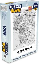 Puzzel Stadskaart - Veenendaal - Grijs - Wit - Legpuzzel - Puzzel 1000 stukjes volwassenen - Plattegrond