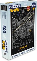 Puzzel Stadskaart - Weert - Goud - Zwart - Legpuzzel - Puzzel 500 stukjes - Plattegrond