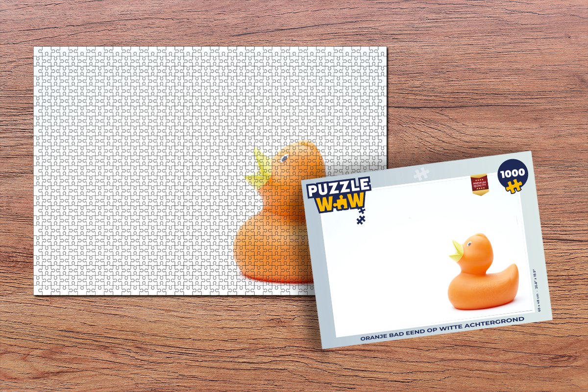 Puzzel Badeend - Oranje - Wit - Legpuzzel - Puzzel 1000 stukjes volwassenen