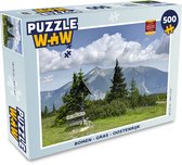 Puzzel Bomen - Gras - Oostenrijk - Legpuzzel - Puzzel 500 stukjes