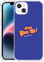 Smartphone hoesje Apple iPhone 14 Plus TPU Silicone Hoesje met transparante rand Never Give Up