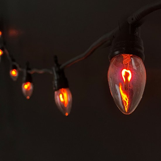 Ambiance Vlamverlichting met 10 lampjes voor buiten - Merkloos
