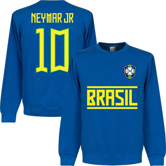Brazilië Neymar JR 10 Team Sweater - Blauw - L