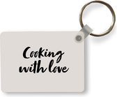 Porte-clés - Citations - Amour - Cuisiner avec amour - Proverbes - Cuisiner - Distribution cadeaux - Plastique - Sinterklaas cadeaux - Distribution cadeaux pour enfants - Cadeaux chaussures - Petits cadeaux