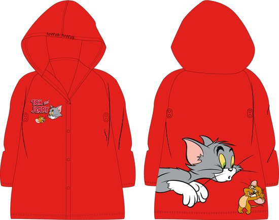 Regenjas kind Tom en Jerry rood
