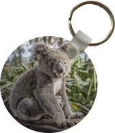 Sleutelhanger - Koala - Plank - Planten - Kinderen - Jongens - Meiden - Plastic - Rond - Uitdeelcadeautjes