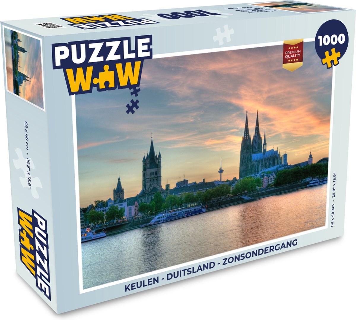 Puzzel Keulen - Duitsland - Zonsondergang - Legpuzzel - Puzzel 1000 stukjes volwassenen
