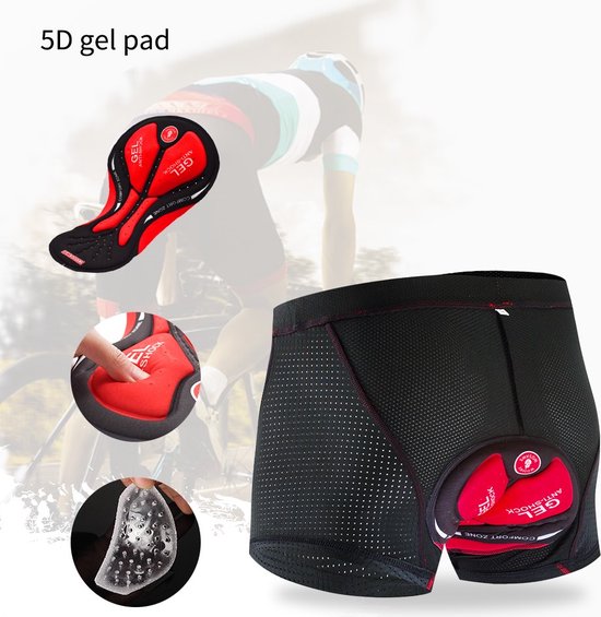 Fietsonderbroek Dames met 5D Gel Zeem Ademende Schokbestendige Fiets Onderbroek Sneldrogende Fietsbroek Gewatteerd Wielrenondergoed(Size:S,Color:Groen
