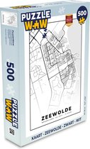 Puzzel Kaart - Zeewolde - Zwart - Wit - Legpuzzel - Puzzel 500 stukjes