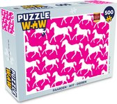 Puzzel Paarden - Wit - Dieren - Meisjes - Kinderen - Meiden - Legpuzzel - Puzzel 500 stukjes