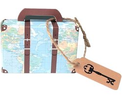 WiseGoods Luxe Set Uitdeelcadeautjes Reiskoffer - Verjaardag / Bruiloft - Bedankjes - Uitdeelzakjes - Traktatie Doosjes - 20stuks