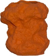 Trendy design vaas ; look van rots of steen, in trendy oranje CHU32OR