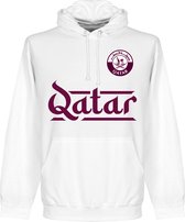 Qatar Team Hoodie - Wit - Kinderen - 98