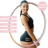 Fitness Hula Hoop - Acier Inoxydable - Pour Adultes - Hula Hoops Lestés - Hoop Fitness- Rose/ Wit -