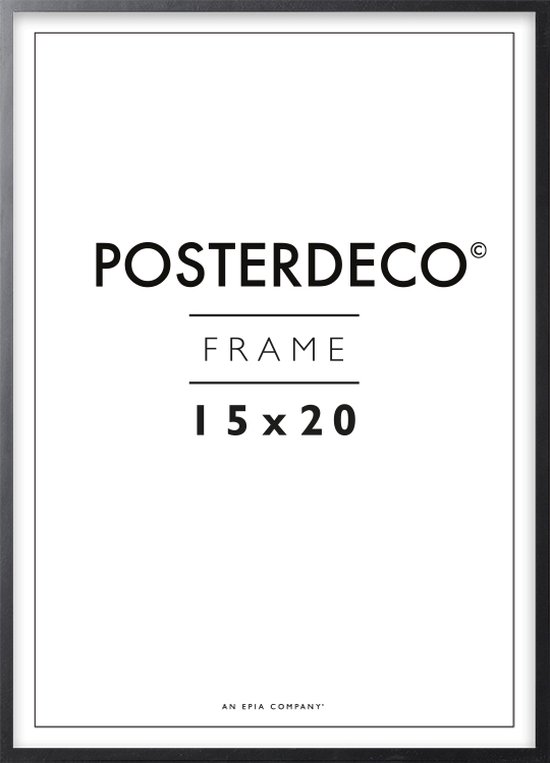 Fotolijst - Posterdeco - Premium Hout - Fotomaat 15x20 cm - Posterlijst - Fotolijstje - Zwart