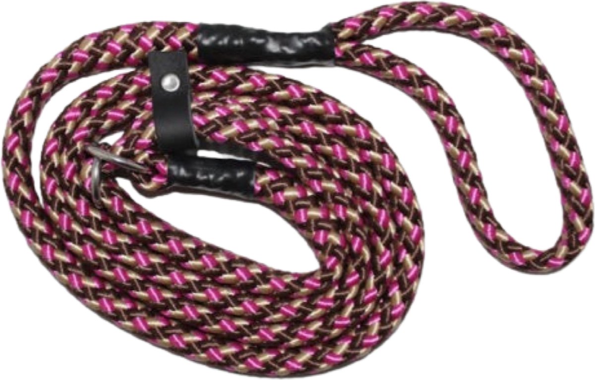 CAMAJE Platte Jachtlijn 12 mm - 175 cm Roze/Bruin/Beige